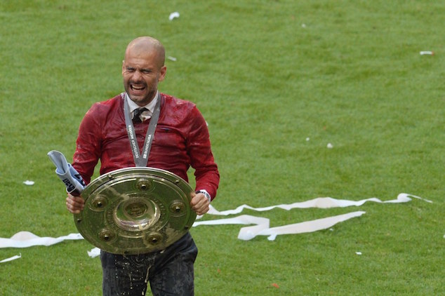 Guardiola won the Bundesliga Championship after just a season with Bayern Munich